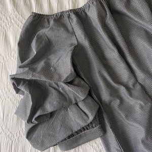 Cold Shoulder Striped Blouse